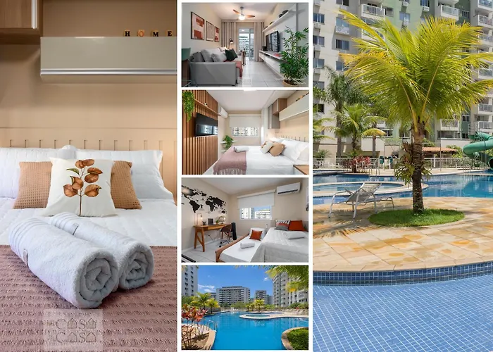 2 Quartos Com Varanda A 300M Riocentro Wi-Fi 120Mbps E Cozinha Completa - Condominio Com Piscina, Estacionamento, Portaria 24H E Parquinho Infantil - Apartamento Indicado Para Grupos, Hospedes A Trabalho E Criancas