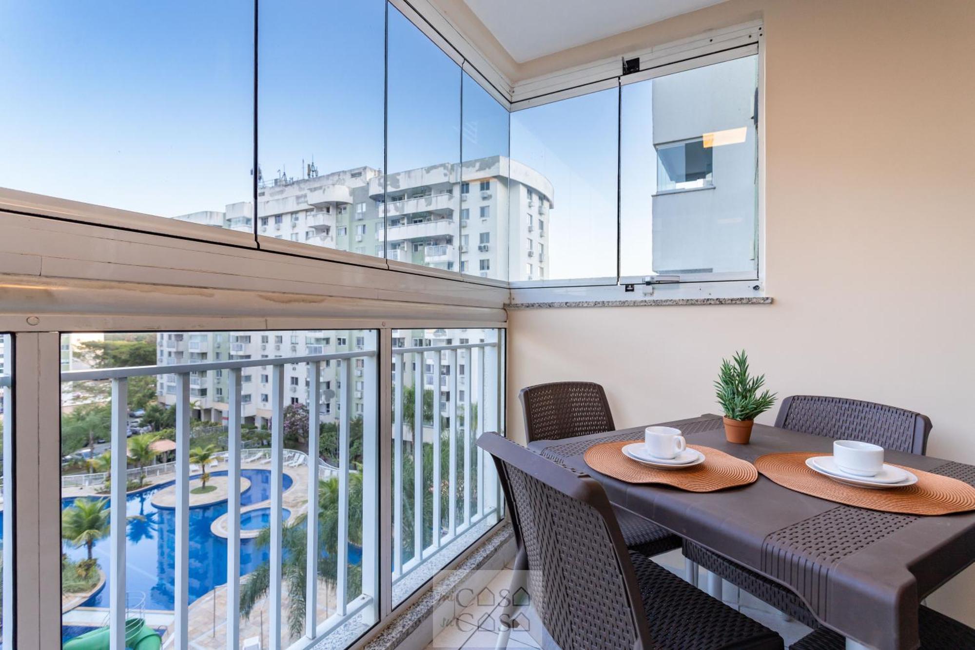 2 Quartos Com Varanda A 300m Riocentro Wi-fi 120mbps E Cozinha Completa - Com Piscina, Estacionamento, Portaria 24h E Parquinho Infantil - Indicado Grupos, A Trabalho E Criancas Rio de Janeiro